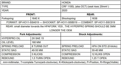 Touratech Progressif - Voyage Off road (+20 mm) - Noir Fork springs