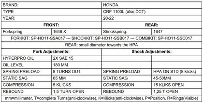 Touratech Progressif - Sans EERA - Noir Fork springs