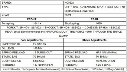 Touratech Progressif (-25 mm) - Noir Fork springs