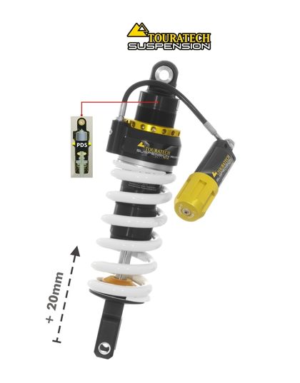 Touratech Level 2 / PDS (+20 mm) - Blanc Shock absorber Ref : TRT01794A / 01-403-5862-0 