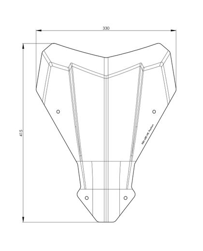 Touratech M - Fumée Windshield