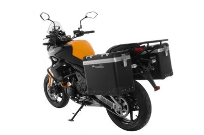 Touratech ZEGA Pro 38/38 - Schwarze Halterung inklusive - Schwarz eloxiert Seitenkoffer Ref : TRT01838A / 01-408-5762-0 