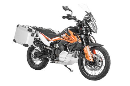 Touratech Kit complet ZEGA Evo 31/38 - Support noir inclus - Anodisé gris Side case