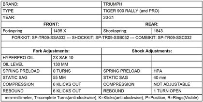 Touratech Progressive - Black Fork springs