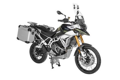 Touratech Komplettset ZEGA Evo 38/45 - Graue Halterung inklusive - Graue anodisierte Oberfläche Seitenkoffer