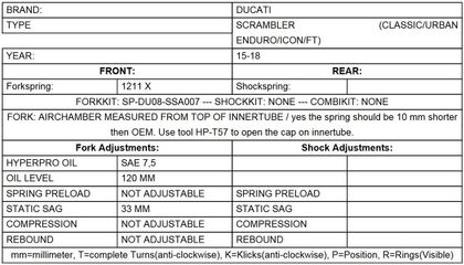 Touratech Black-T - Stage 1 progressive - Black Fork springs
