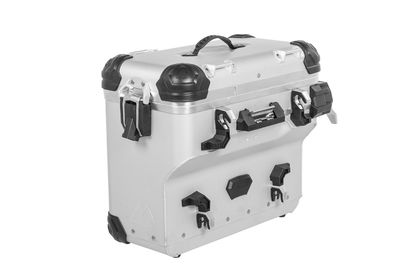 Touratech ZEGA Evo X Avec déport 38/38 - Support gris inclus - Anodisé gris Zijkoffer