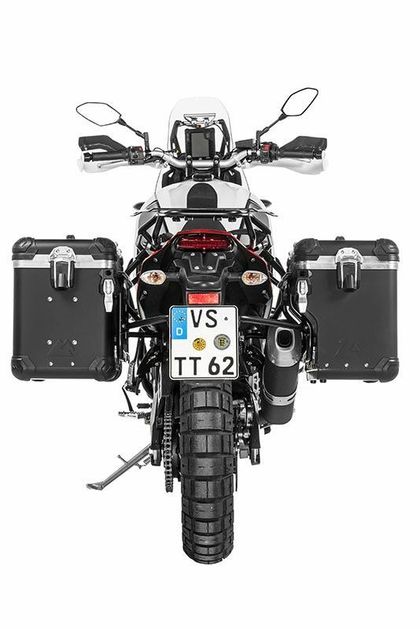 Touratech ZEGA Evo X Avec déport 38/38 - Support gris inclus - Anodisé gris Zijkoffer