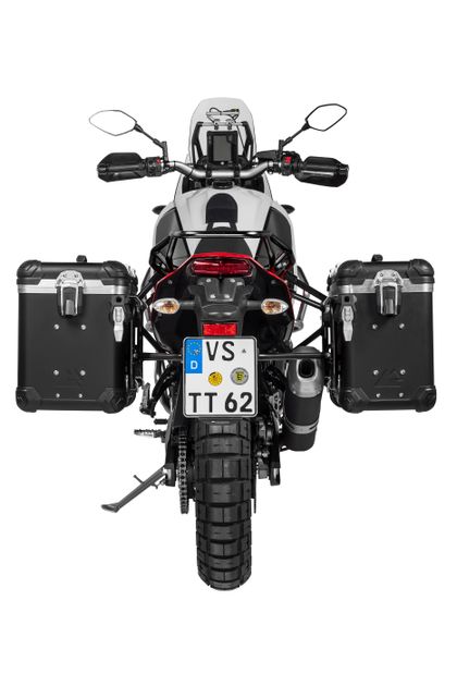 Touratech Kit complet ZEGA Evo 38/45 - Support noir inclus - Anodisé noir Zijkoffer Ref: TRT01964A / 01-632-6887-0 