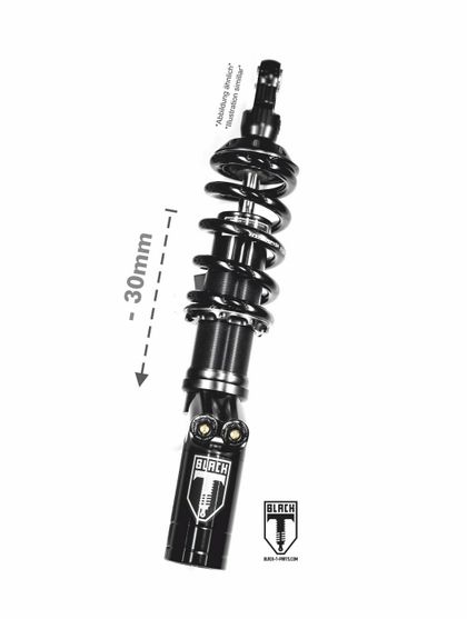 Touratech BLACK-T - Stage 3 - (-30 mm) - Black Shock absorber Ref : TRT01969A / 01-661-5823-0 