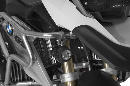 Support Phare Touratech feux additionnels origine sur extension crash - bar