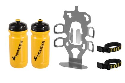 Kit de fixation Bagagerie Touratech ZEGA Evo Support accessoires porte bidon double - Argent Universel