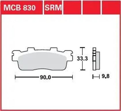 Plaquettes de freins Trw Métal Fritté