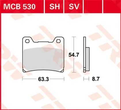 Plaquettes de freins Trw Métal Fritté