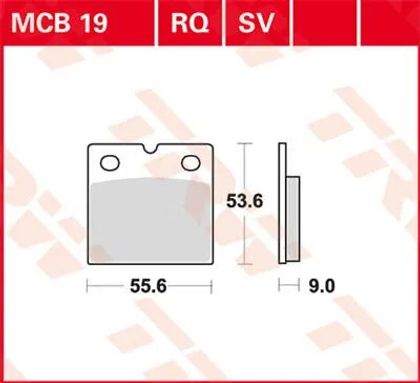 Plaquettes de freins Trw Base organique