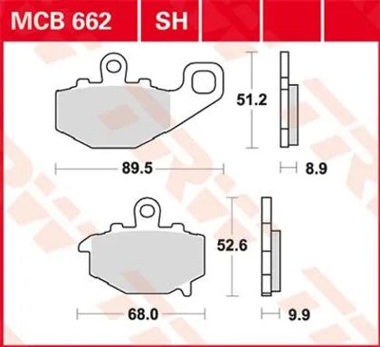Plaquettes de freins Trw Base organique