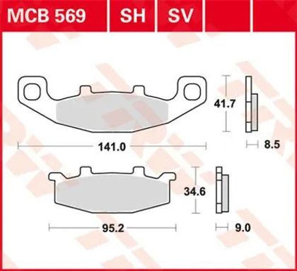 Plaquettes de freins Trw Métal Fritté