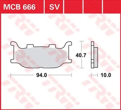 Plaquettes de freins Trw Base organique Ref : TRW00030A / 17220509 