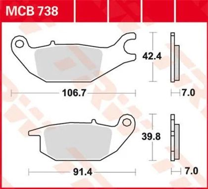 Plaquettes de freins Trw Base organique