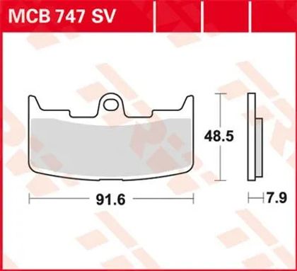 Plaquettes de freins Trw Métal Fritté