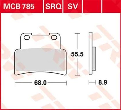 Plaquettes de freins Trw Métal Fritté