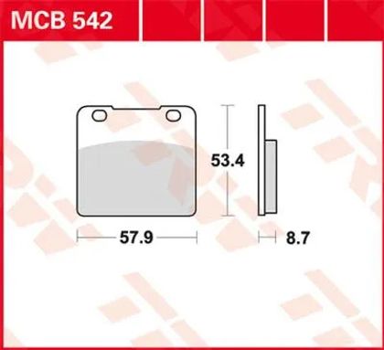 Plaquettes de freins Trw Base organique