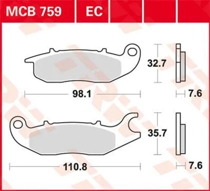 Plaquettes de freins Trw Base organique