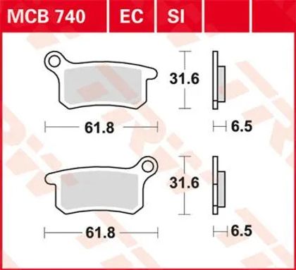 Plaquettes de freins Trw Base organique