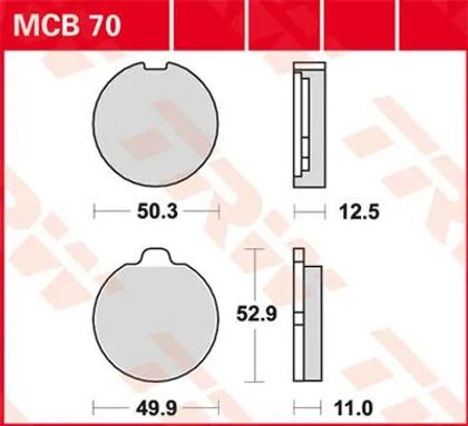 Plaquettes de freins Trw Base organique