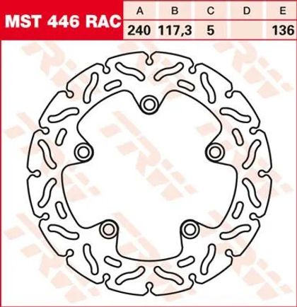 Trw RAC Series Wave brake disc Ref : TRW00213A / 17102676 