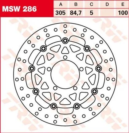 Trw 17102721 Round brake disc Ref : TRW00214A / 17102721 