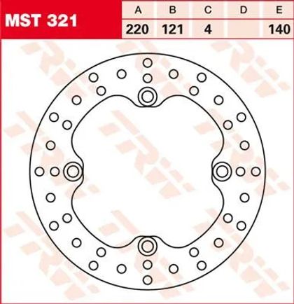 Trw 17110735 Round brake disc Ref : TRW00218A / 17110735 