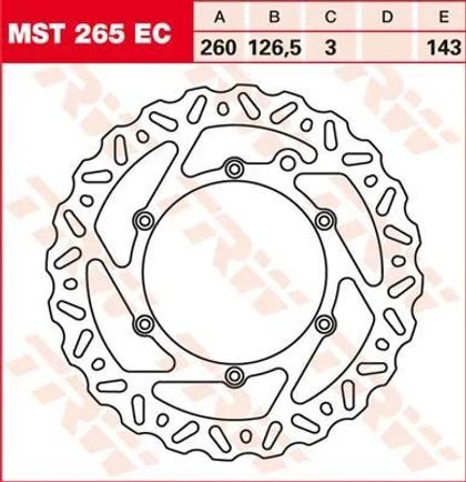 Trw EC Series Wave brake disc Ref : TRW00221A / 17111020 