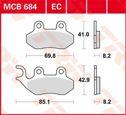 Trw Organische basis Remblokken