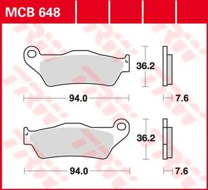 Trw Organische basis Remblokken Ref: TRW00284A / 17220497 