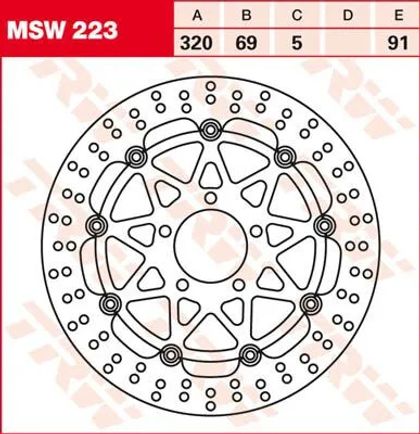 Trw 17100939 Round brake disc
