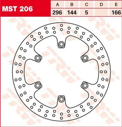 Trw 17100970 Round brake disc Ref : TRW00338A / 17100970 