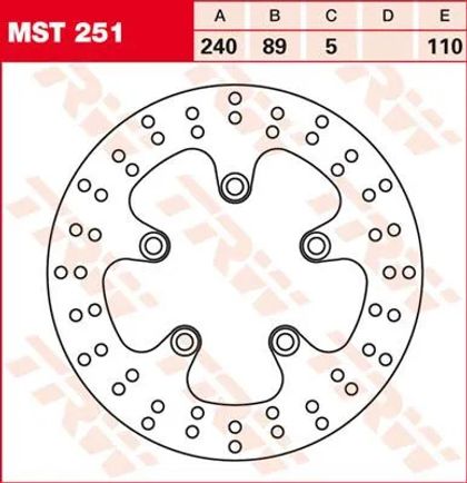 Trw 17100995 Round brake disc Ref : TRW00344A / 17100995 