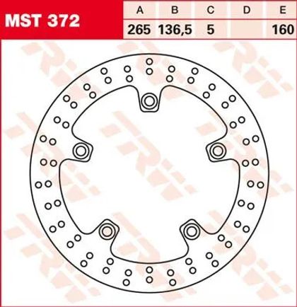 Trw 17101018 Round brake disc Ref : TRW00346A / 17101018 