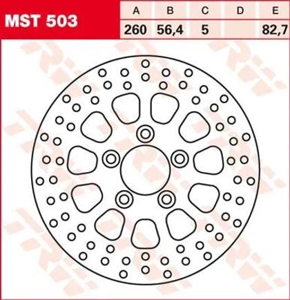 Trw 17102235 Round brake disc Ref : TRW00347A / 17102235 
