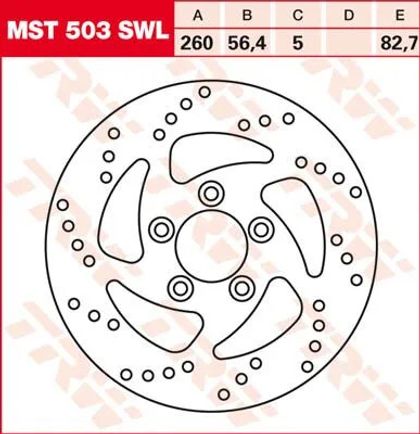 Trw SWL Series Round brake disc Ref : TRW00348A / 17102236 