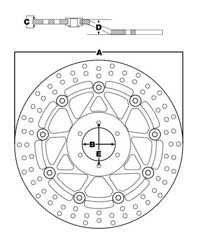 Trw 17110572 Round brake disc