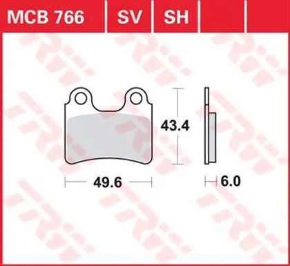 Plaquettes de freins Trw Base organique Ref : TRW00364A / 17200187 