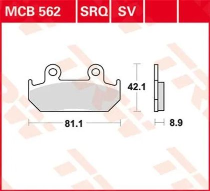 Plaquettes de freins Trw Métal Fritté