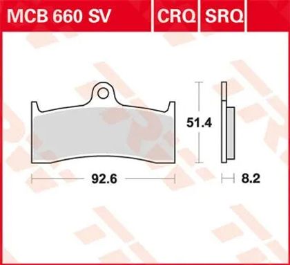 Plaquettes de freins Trw Métal Fritté