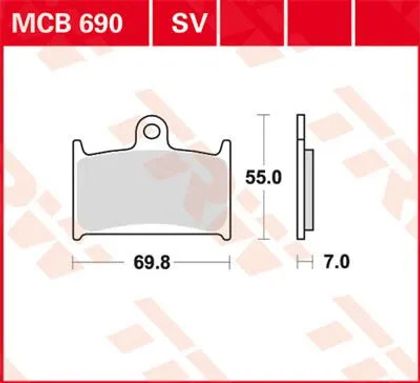 Plaquettes de freins Trw Métal Fritté
