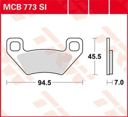 Plaquettes de freins Trw Métal Fritté