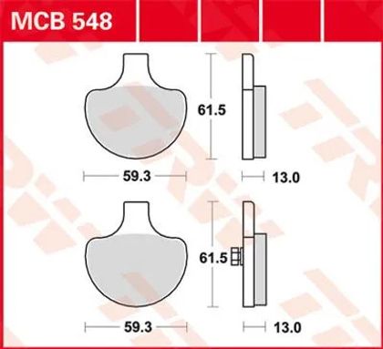 Plaquettes de freins Trw Base organique