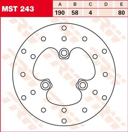 Trw 17100984 Round brake disc Ref : TRW00465A / 17100984 