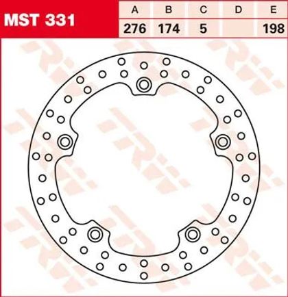 Trw 17101009 Round brake disc Ref : TRW00466A / 17101009 